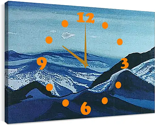 Часы картина - Монголия. Рерих Николай