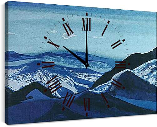 Часы картина - Монголия. Рерих Николай