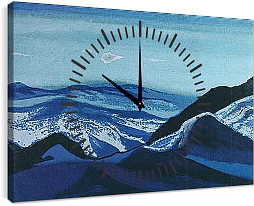 Часы картина - Монголия. Рерих Николай