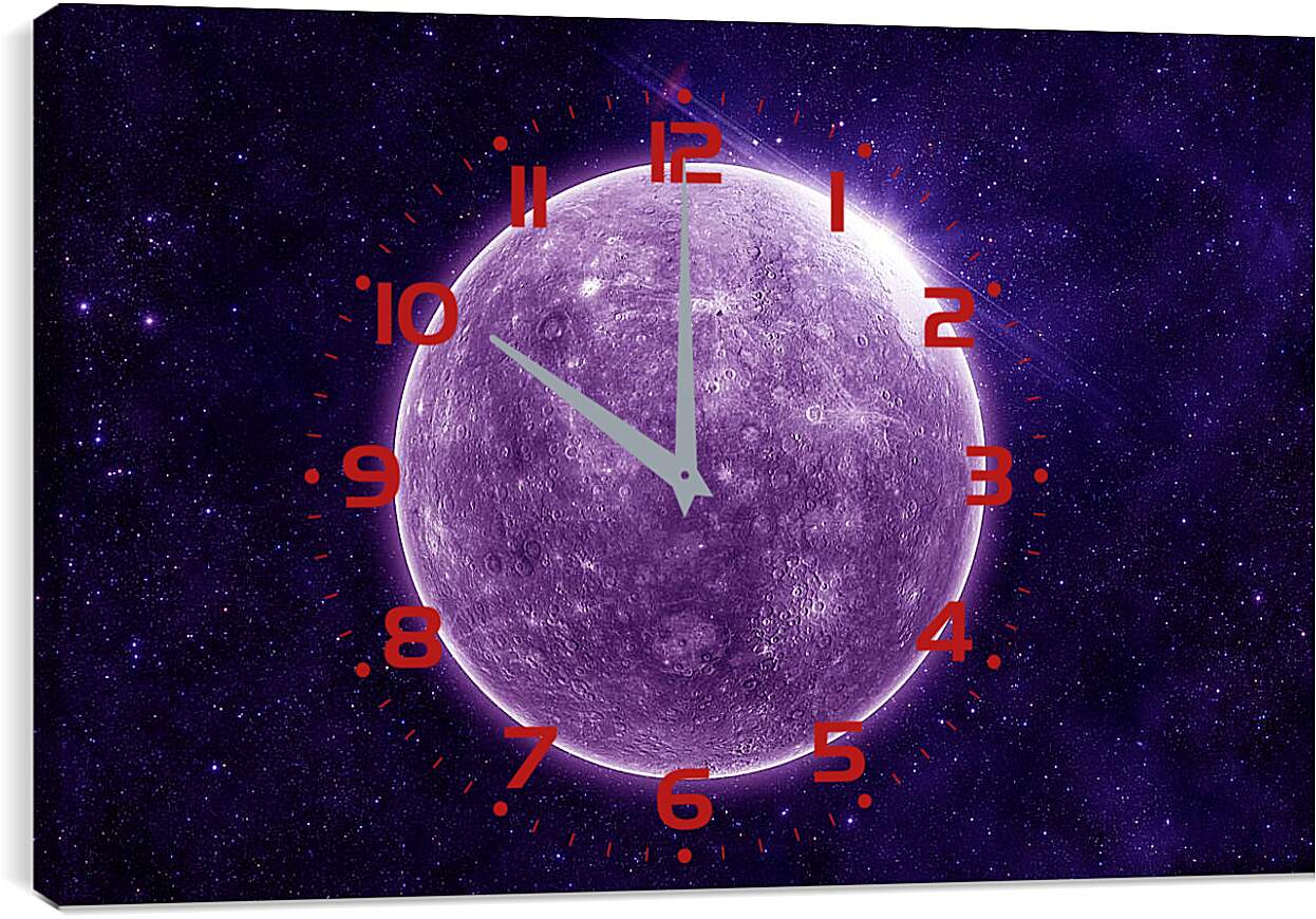 Часы картина - Планета Меркурий