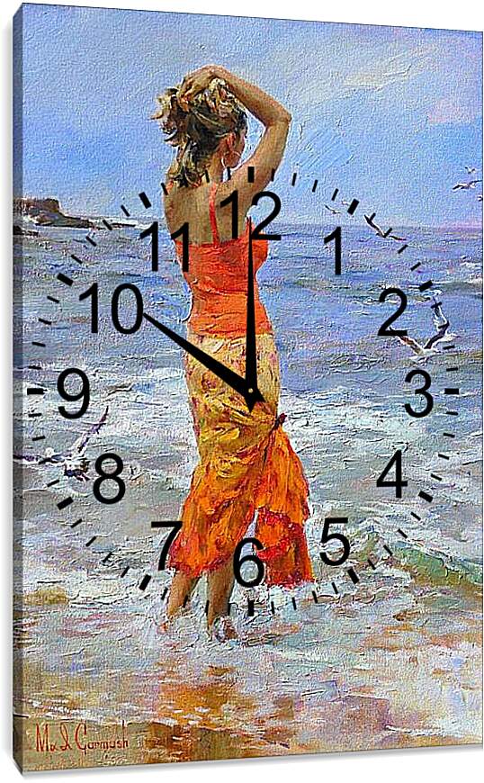 Часы картина - Стоя на берегу