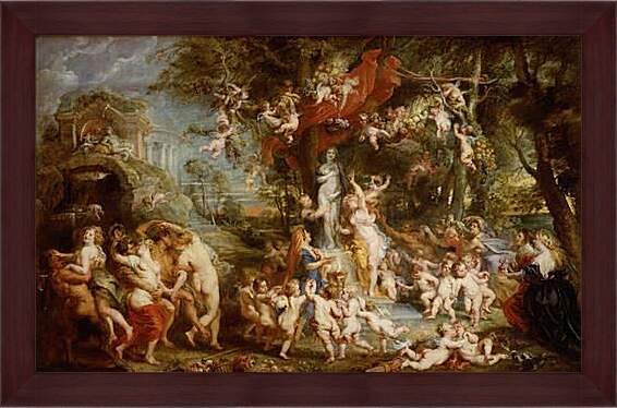 Картина в раме - The Feast of Venus. Питер Пауль Рубенс