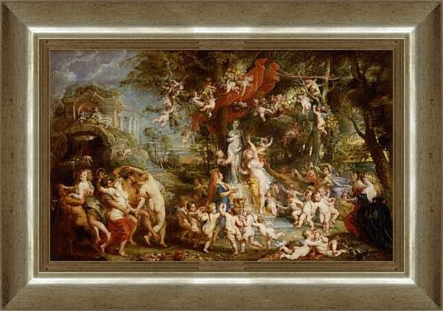 Картина в раме - The Feast of Venus. Питер Пауль Рубенс