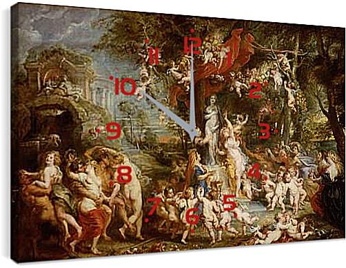 Часы картина - The Feast of Venus. Питер Пауль Рубенс