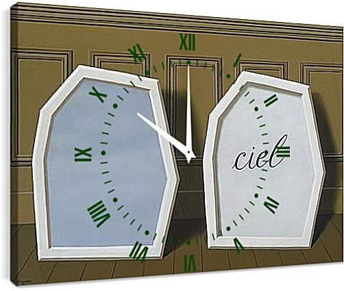 Часы картина - Дворец занавесей III. Рене Магритт