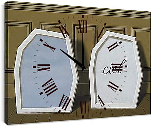 Часы картина - Дворец занавесей III. Рене Магритт