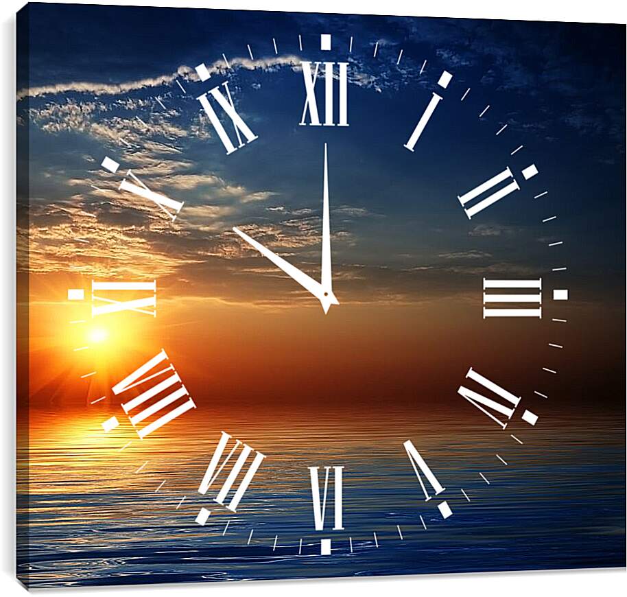 Часы картина - Закат на Море