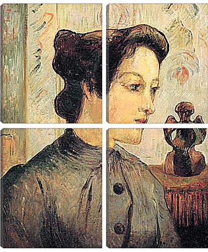 Модульная картина - La femme au chignon. Поль Гоген