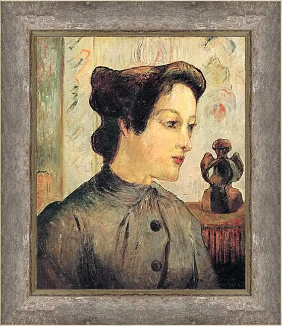 Картина в раме - La femme au chignon. Поль Гоген