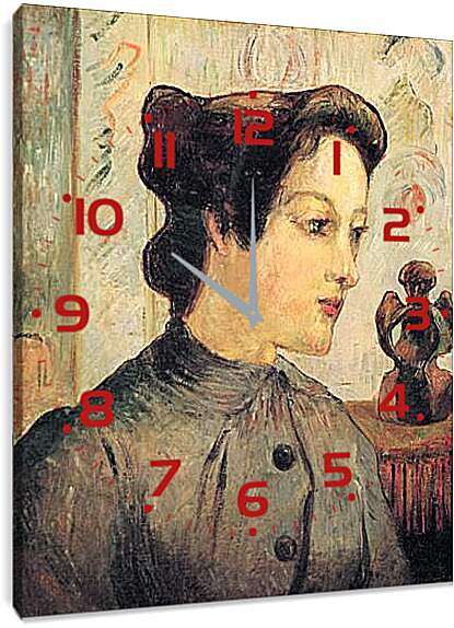 Часы картина - La femme au chignon. Поль Гоген