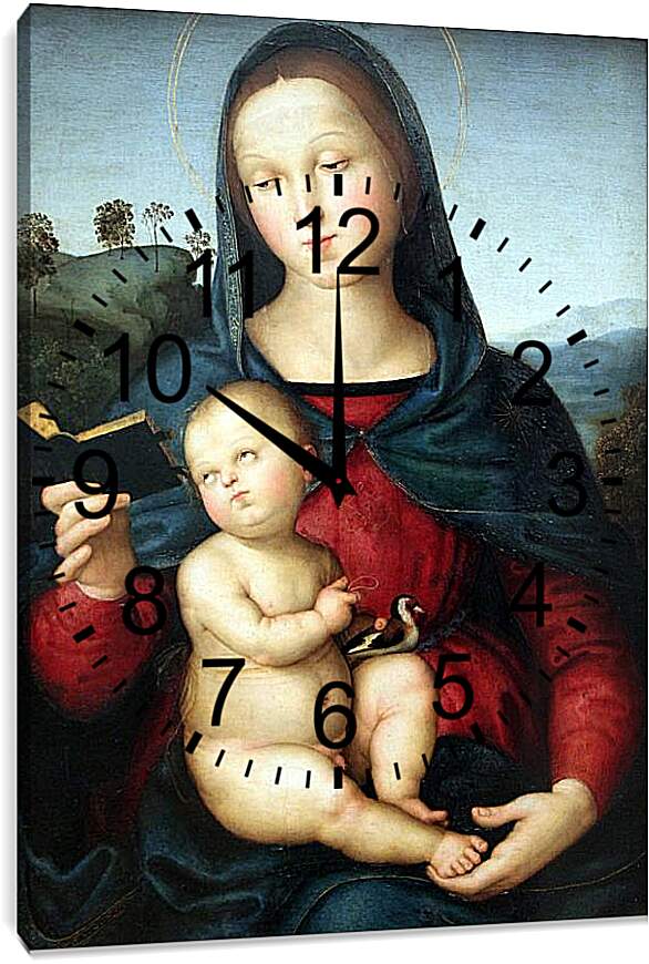 Часы картина - Мадонна Солли. Санти Рафаэль