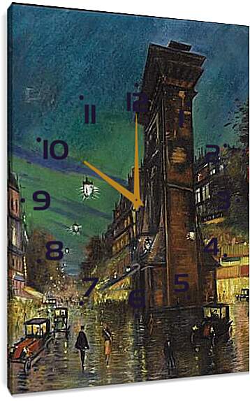 Часы картина - Париж. Коровин Константин