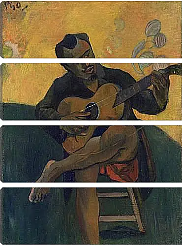 Модульная картина - The Guitar Player. Поль Гоген