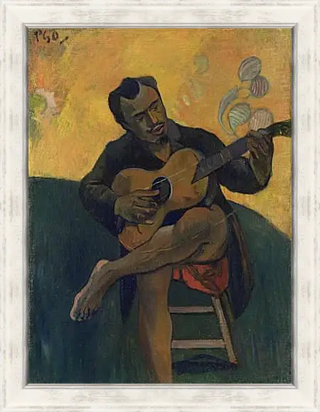 Картина в раме - The Guitar Player. Поль Гоген