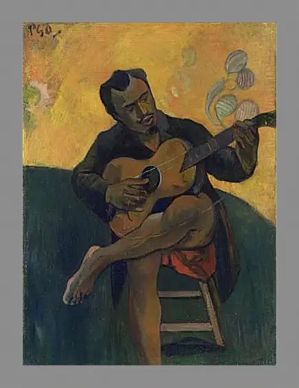 Картина в раме - The Guitar Player. Поль Гоген