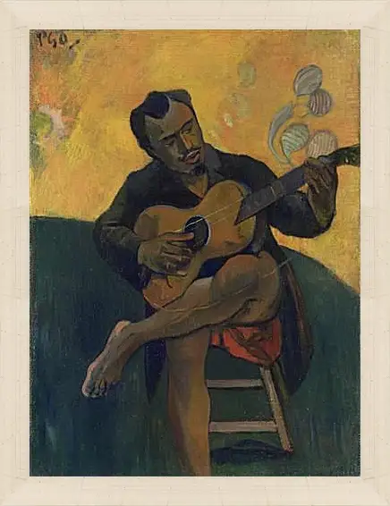 Картина в раме - The Guitar Player. Поль Гоген