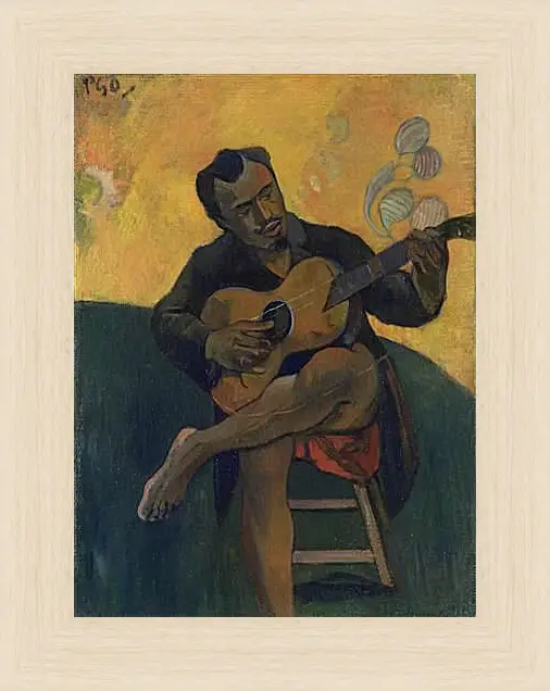 Картина в раме - The Guitar Player. Поль Гоген