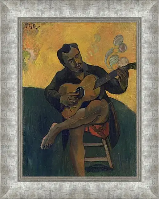 Картина в раме - The Guitar Player. Поль Гоген