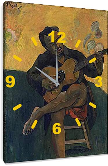 Часы картина - The Guitar Player. Поль Гоген