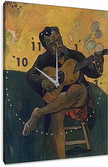 Часы картина - The Guitar Player. Поль Гоген