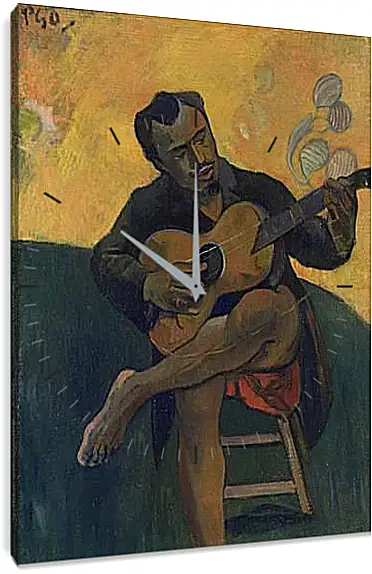 Часы картина - The Guitar Player. Поль Гоген