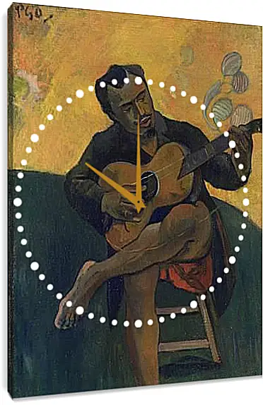 Часы картина - The Guitar Player. Поль Гоген