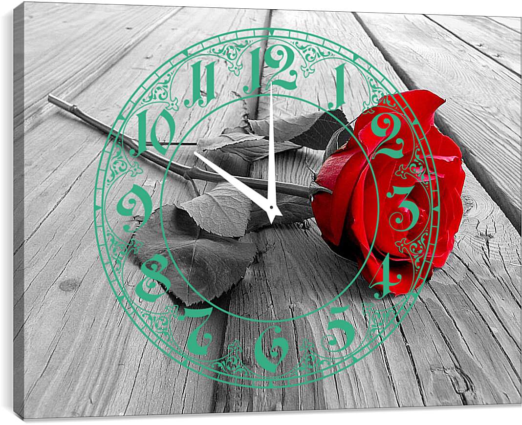 Часы картина - Роза