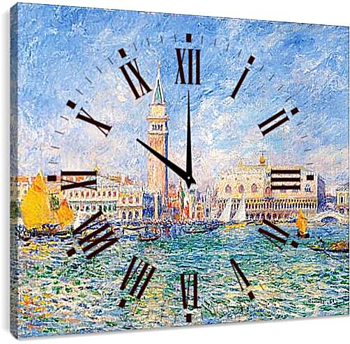 Часы картина - The Doges Palace, Venice. Пьер Огюст Ренуар