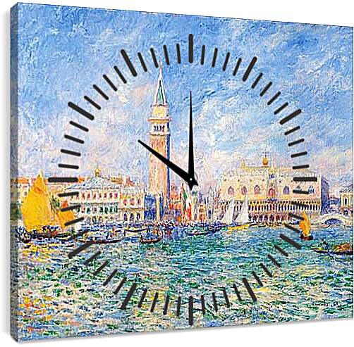 Часы картина - The Doges Palace, Venice. Пьер Огюст Ренуар