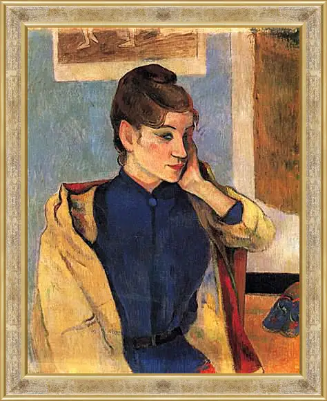 Картина в раме - Portrait of Madelaine Bernardbi, sister of the artist Emile Bernard. Поль Гоген