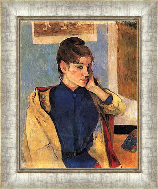 Картина в раме - Portrait of Madelaine Bernardbi, sister of the artist Emile Bernard. Поль Гоген