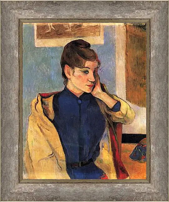 Картина в раме - Portrait of Madelaine Bernardbi, sister of the artist Emile Bernard. Поль Гоген