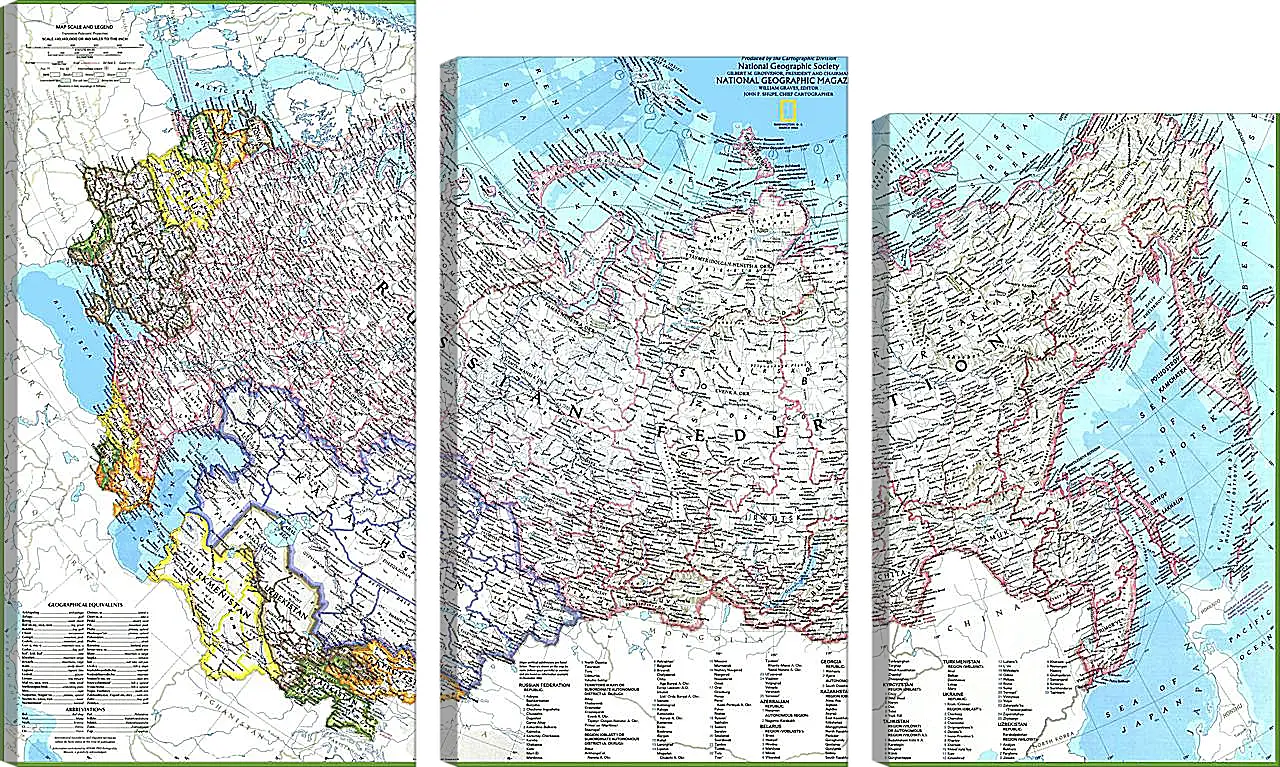 Модульная картина - Карта России