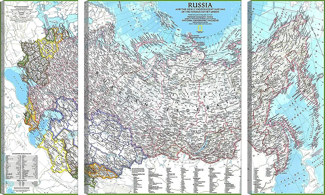 Модульная картина - Карта России