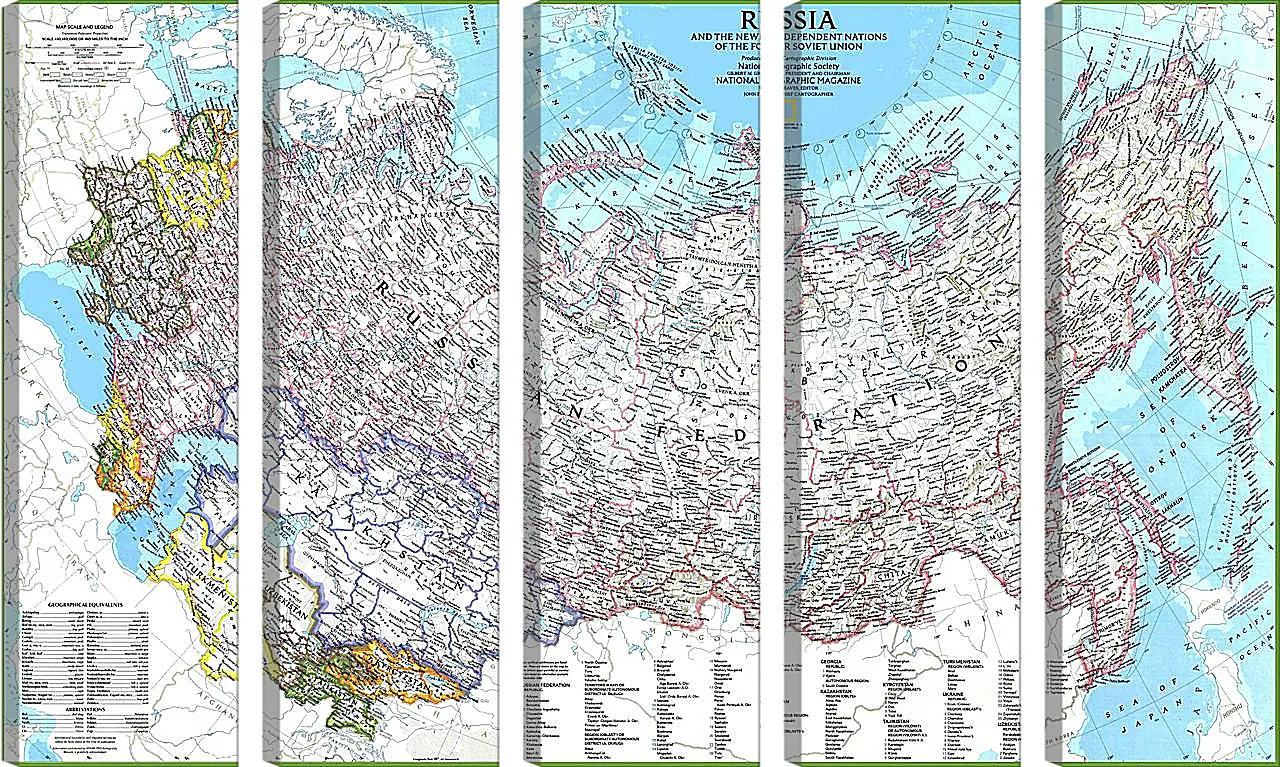 Модульная картина - Карта России