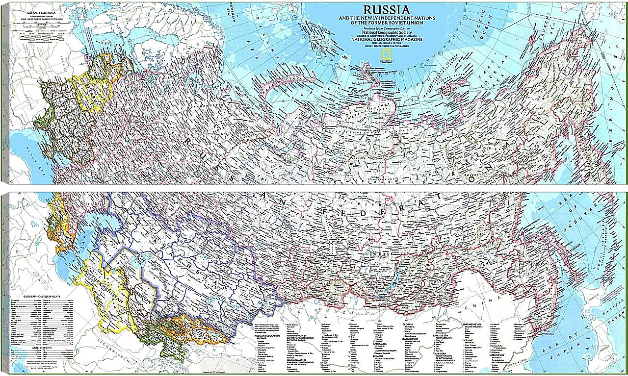 Модульная картина - Карта России