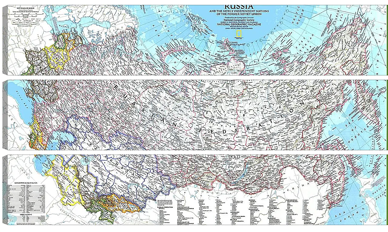 Модульная картина - Карта России