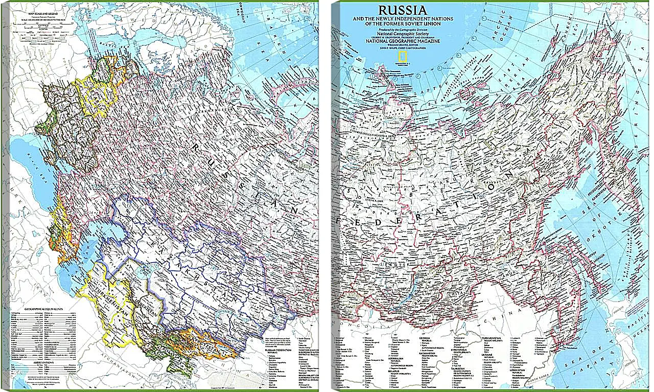 Модульная картина - Карта России