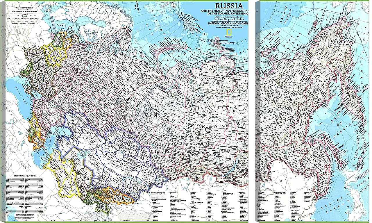 Модульная картина - Карта России