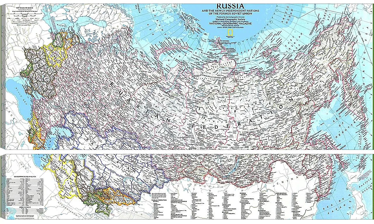 Модульная картина - Карта России