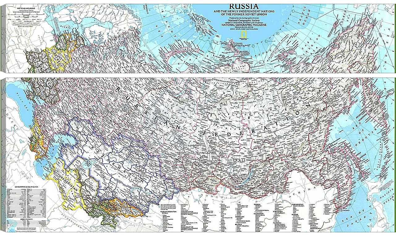 Модульная картина - Карта России