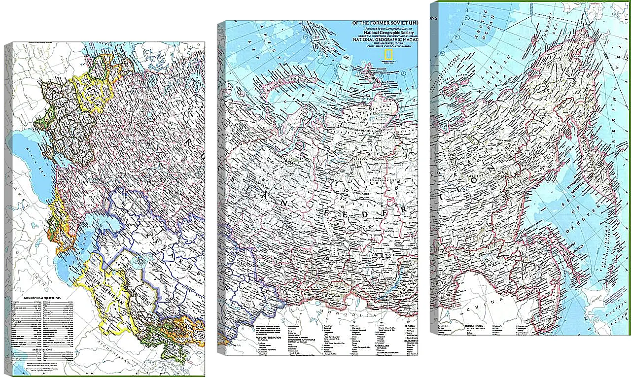 Модульная картина - Карта России