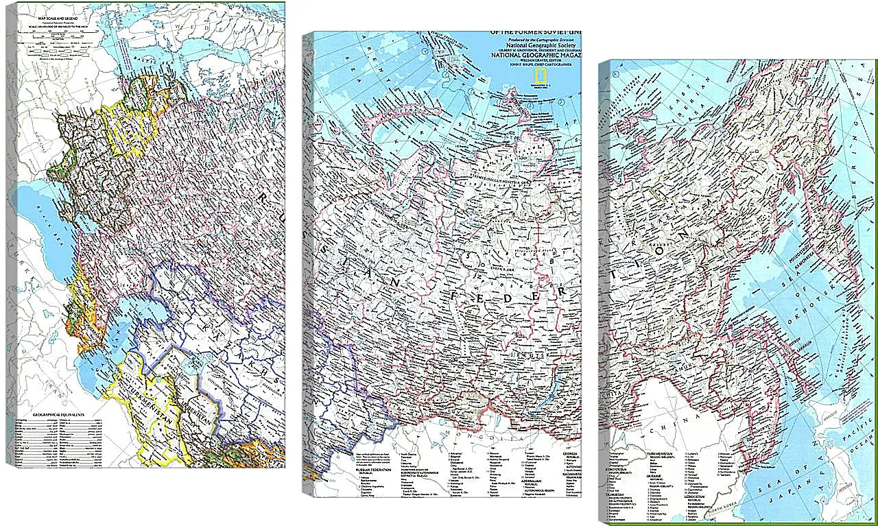 Модульная картина - Карта России