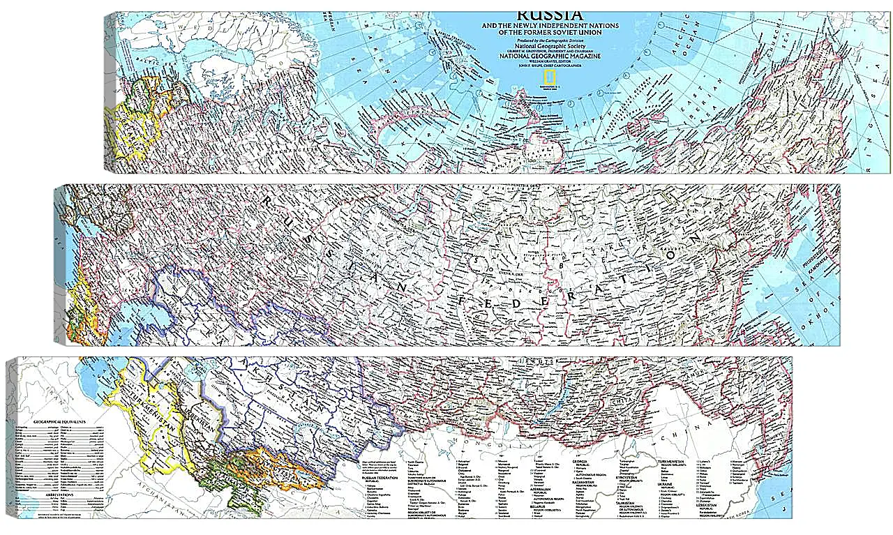 Модульная картина - Карта России