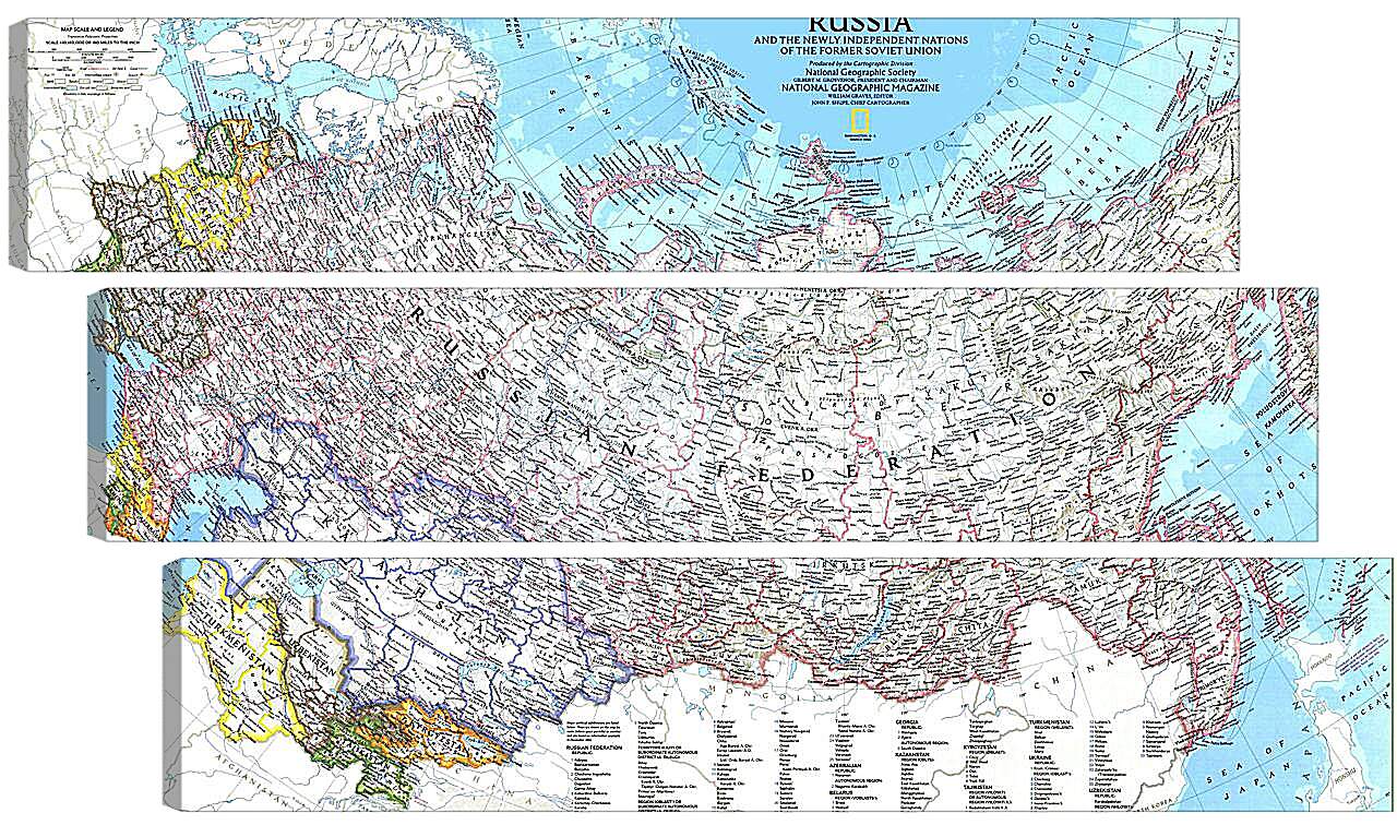 Модульная картина - Карта России