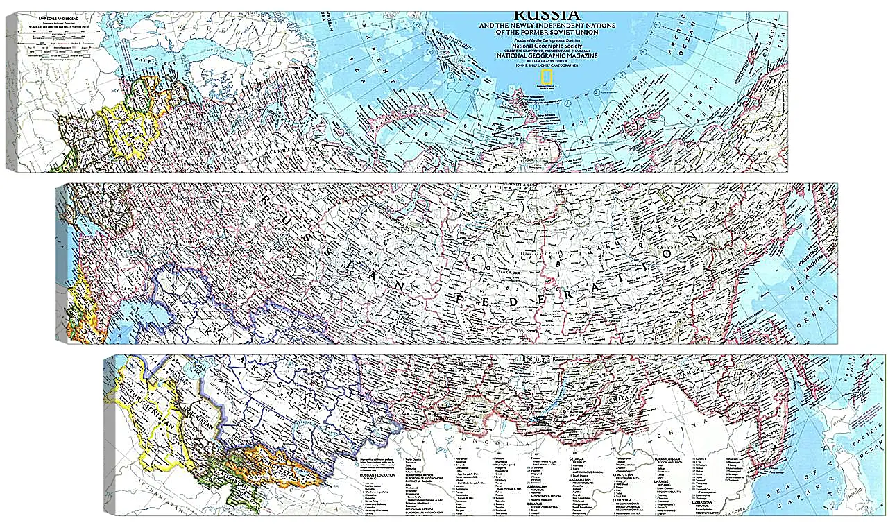 Модульная картина - Карта России