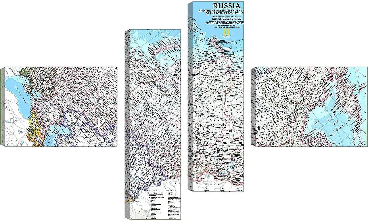 Модульная картина - Карта России