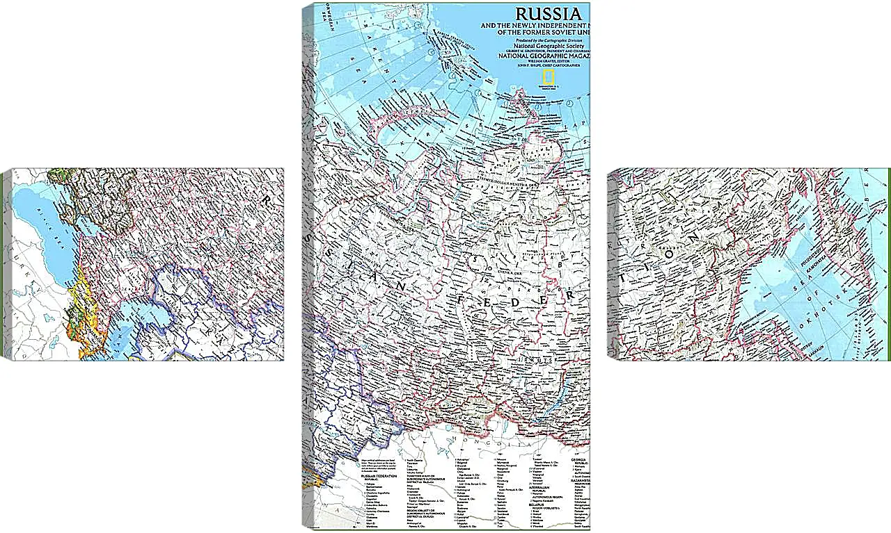 Модульная картина - Карта России