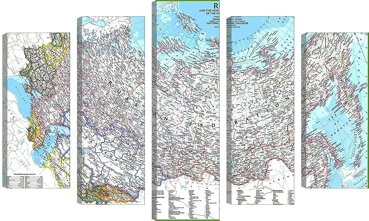 Модульная картина - Карта России