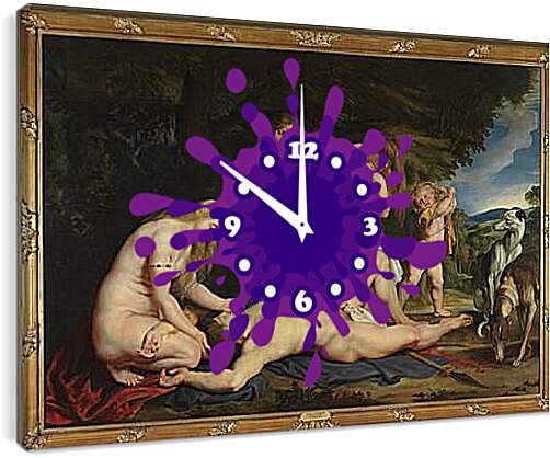 Часы картина - The Death of Adonis (with Venus, Cupid, and the Three Graces). Питер Пауль Рубенс